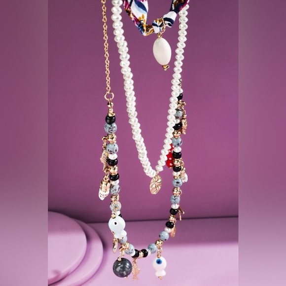 Ocean Treasures Scarf Necklace - Picture 2 of 3